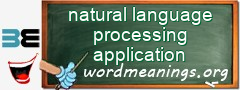 WordMeaning blackboard for natural language processing application